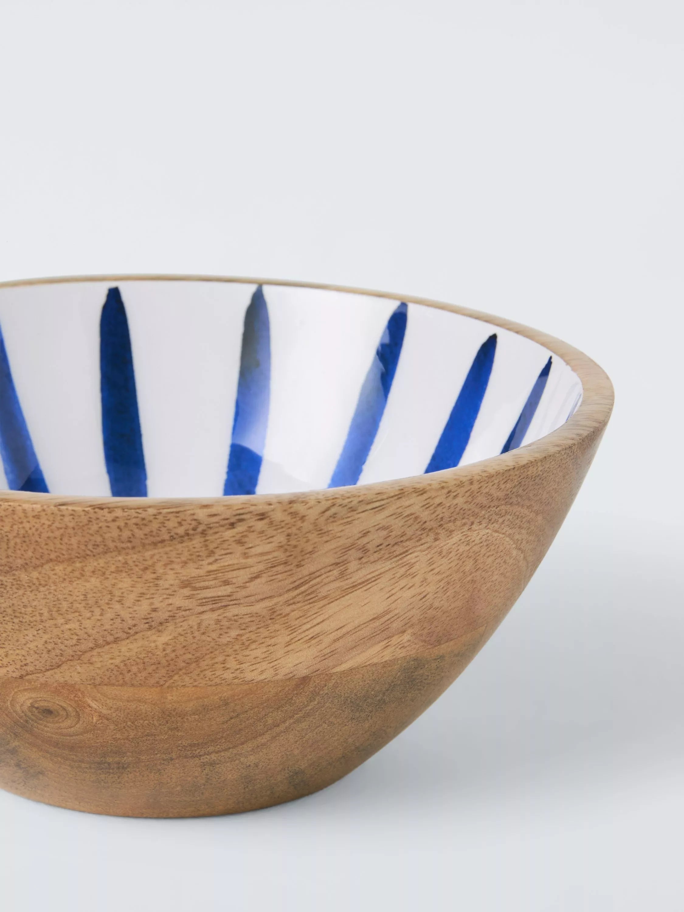 John Lewis coastal mango wood serve bowl 18cm - British product