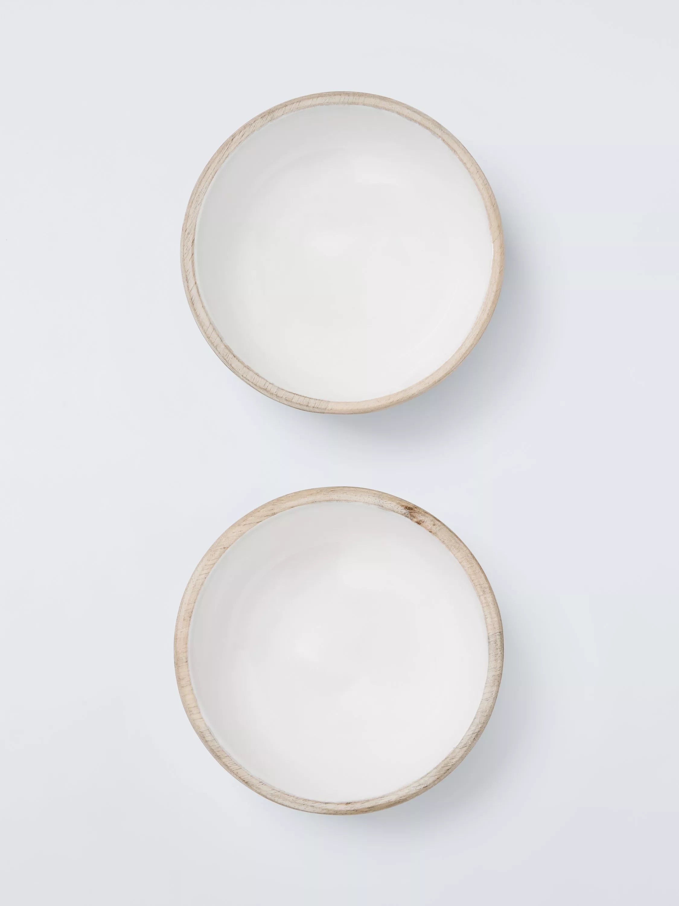 John Lewis coastal mango wood enamel bowl set 11cm (British brand)