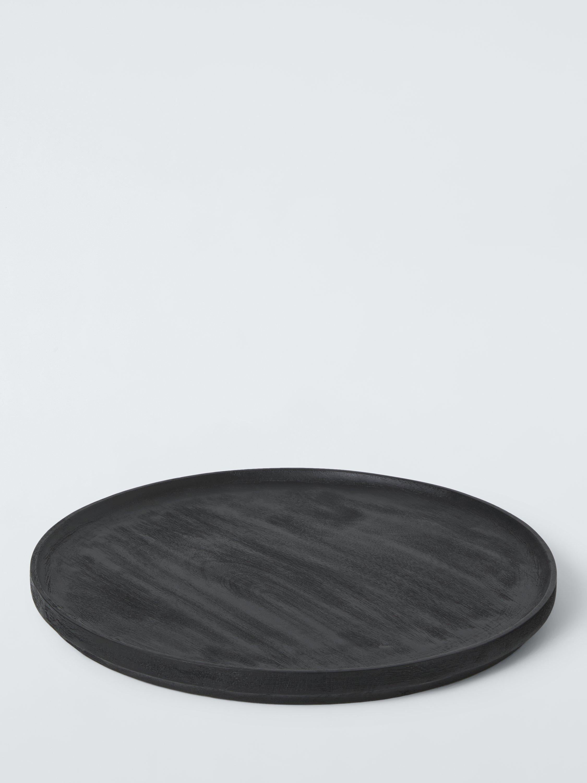 John Lewis rustic black round platter 35cm British brand