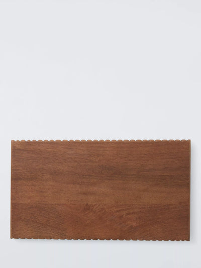 John Lewis John Lewis Rustic Rectangular Mango Wood Serve Board, 41cm- Buy online at McGrocer