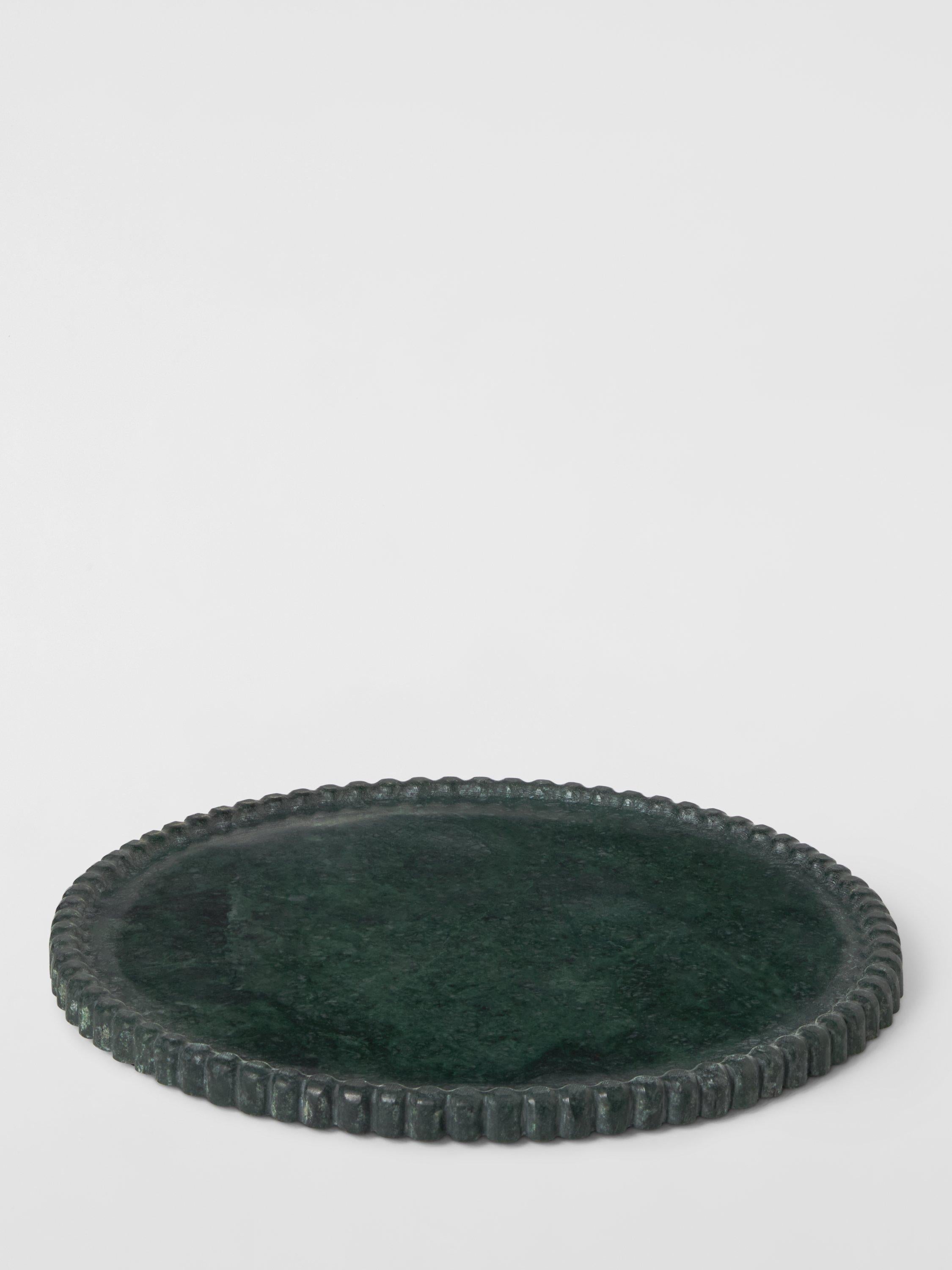 John Lewis beaded Katni green marble serving board 30.5cm (British brand)