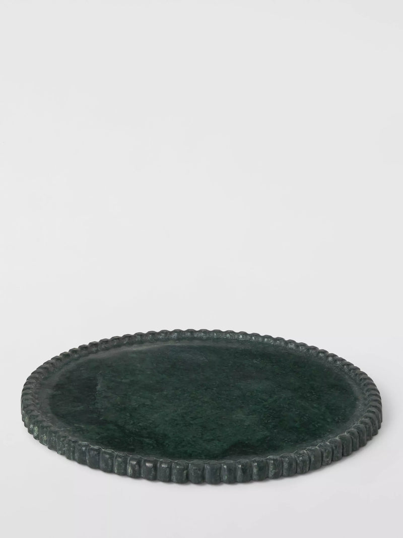 John Lewis beaded Katni green marble serving board 30.5cm (British brand)