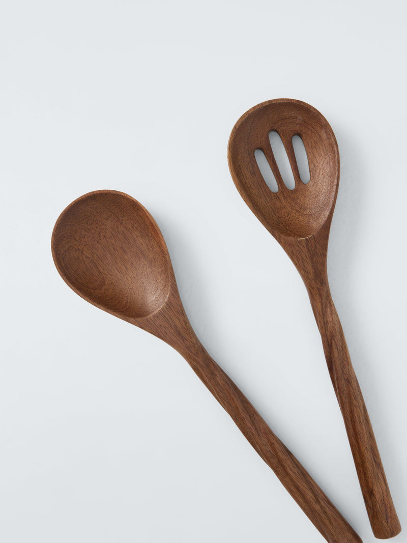 John Lewis rustic mango wood salad servers natural pair (British brand)