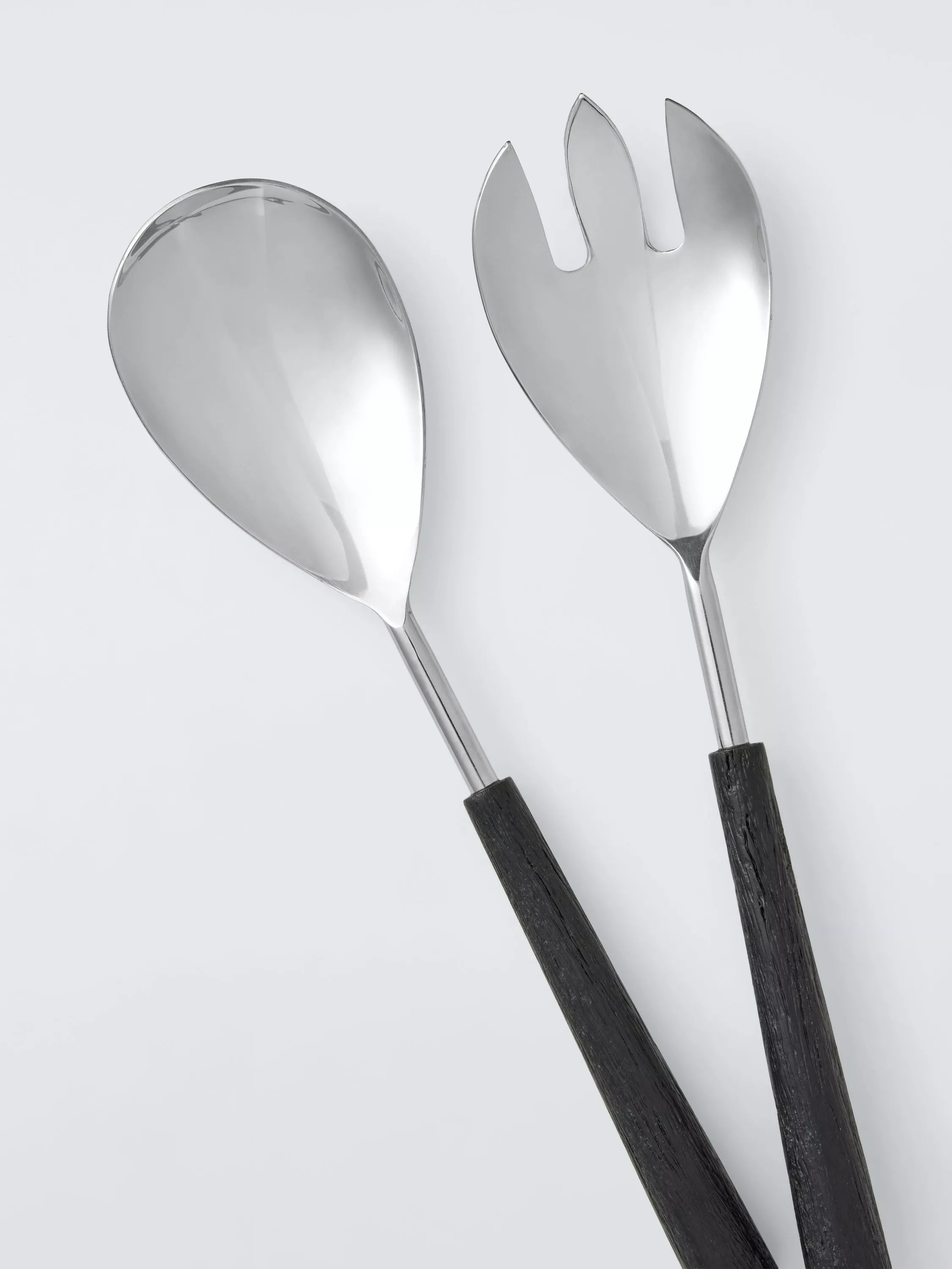 John Lewis rustic salad servers mango wood stainless steel, UK version