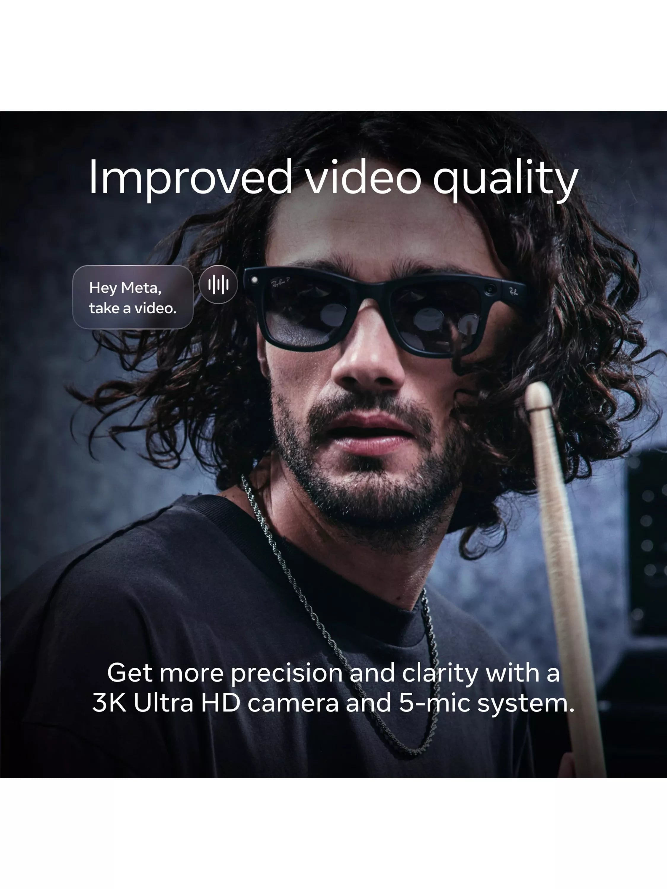 Meta Ray-Ban Headliner smart glasses matte black - imported from the UK