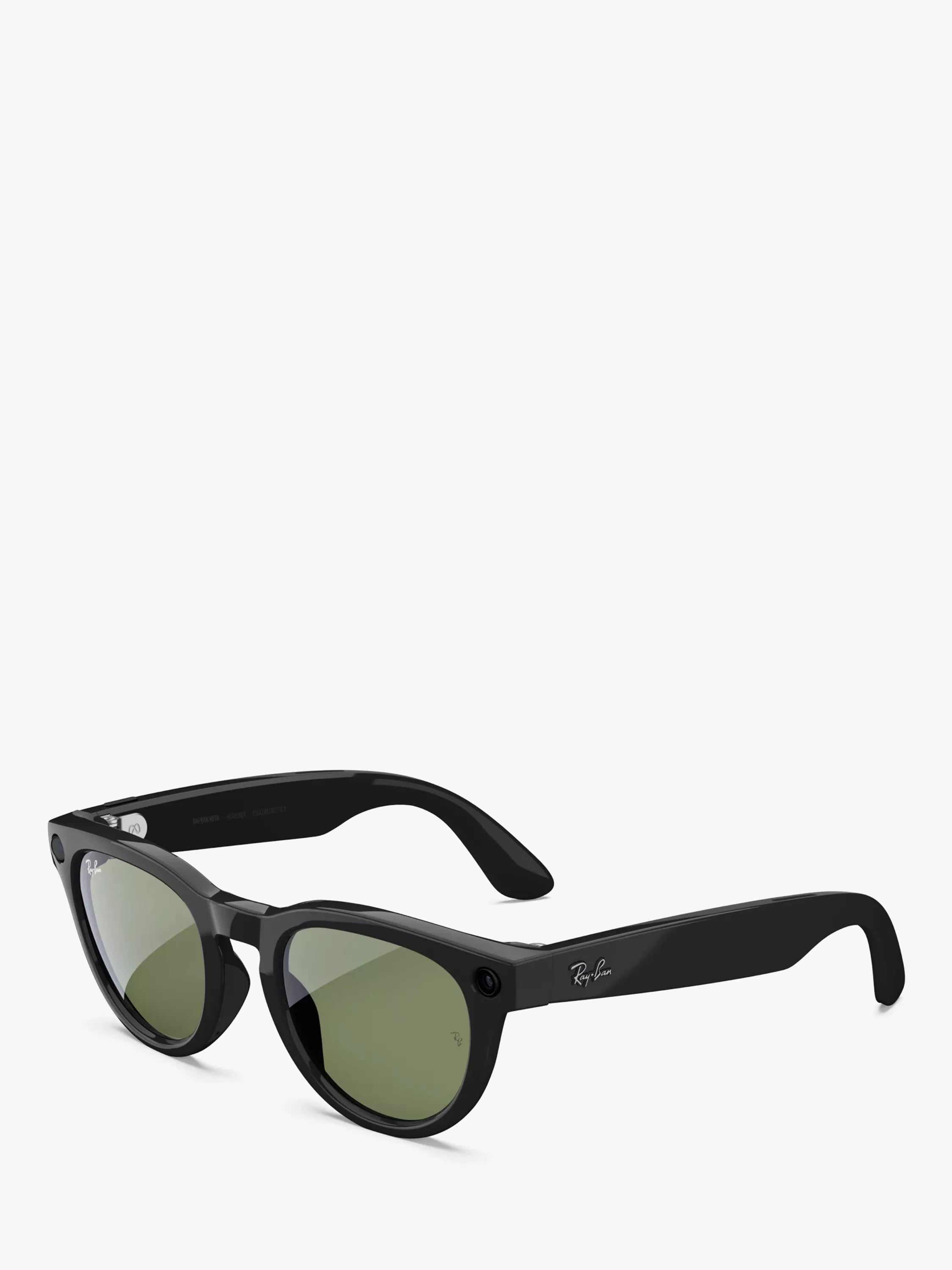 Meta Ray-Ban Headliner smart glasses Shiny Black G15 Green Lens - British product