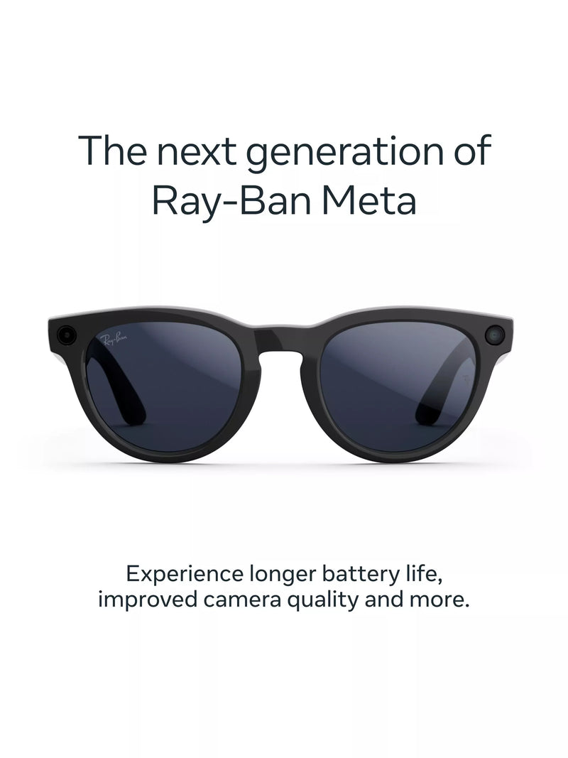 Meta Ray-Ban Headliner smart glasses Shiny Black Transitions - imported from the UK