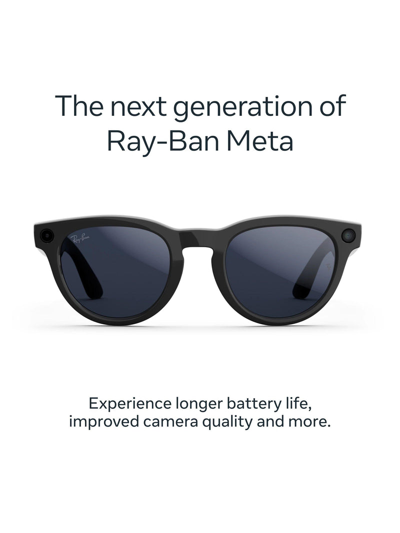 Meta Ray-Ban Headliner smart glasses Shiny Black Transitions - imported from the UK