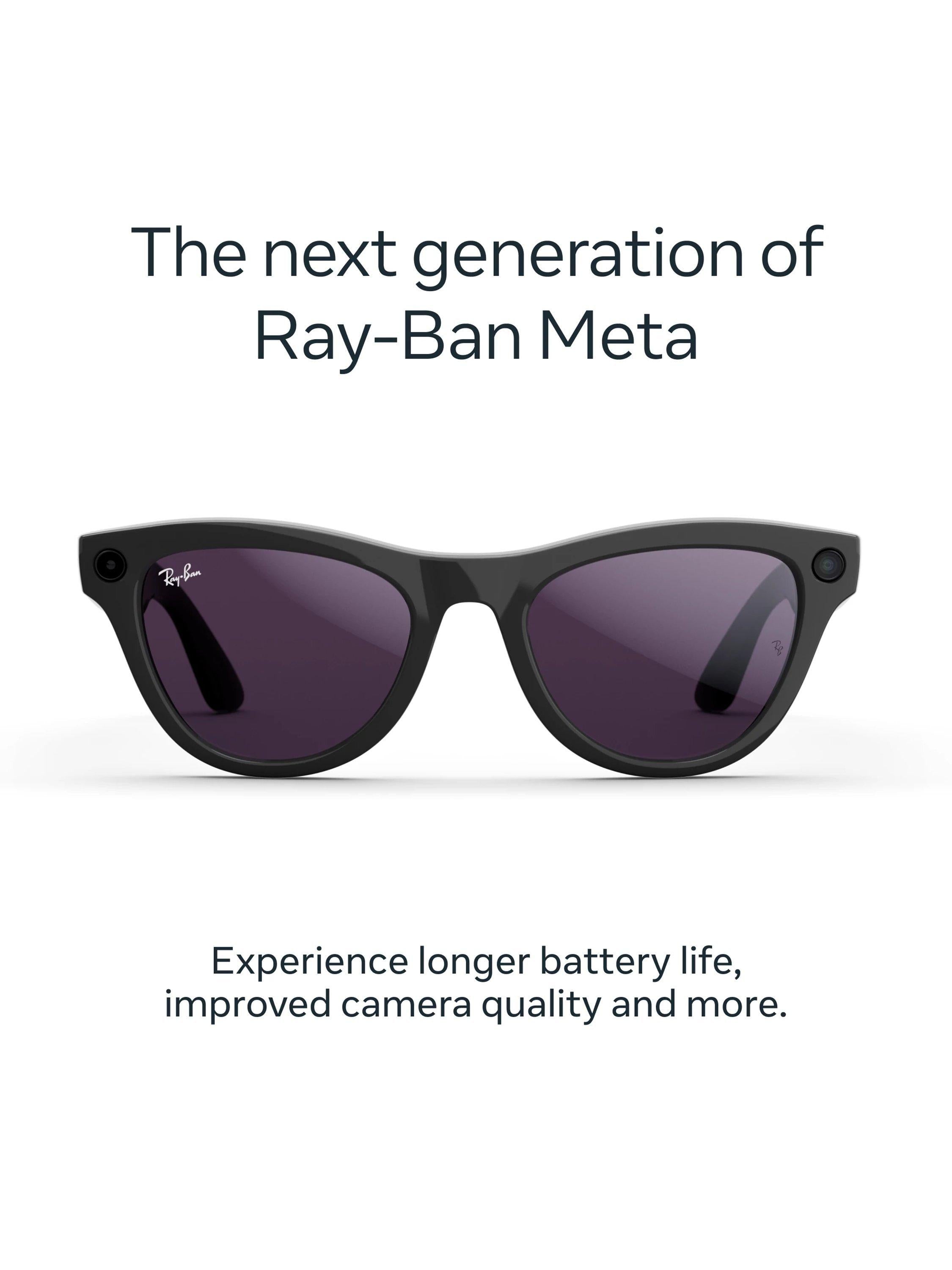 Meta smart glasses shiny aubergine clear to ruby transitions (British brand)