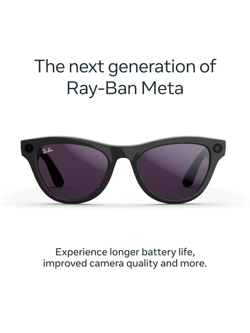 Meta smart glasses shiny aubergine clear to ruby transitions (British brand)