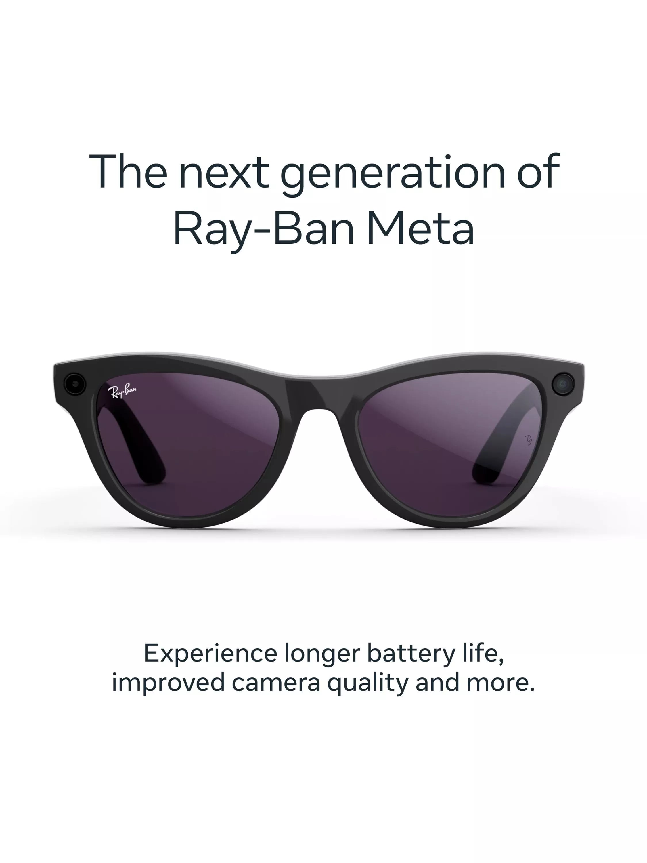 Meta smart glasses shiny aubergine clear to ruby transitions (British brand)