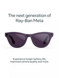 Meta smart glasses shiny aubergine clear to ruby transitions (British brand)