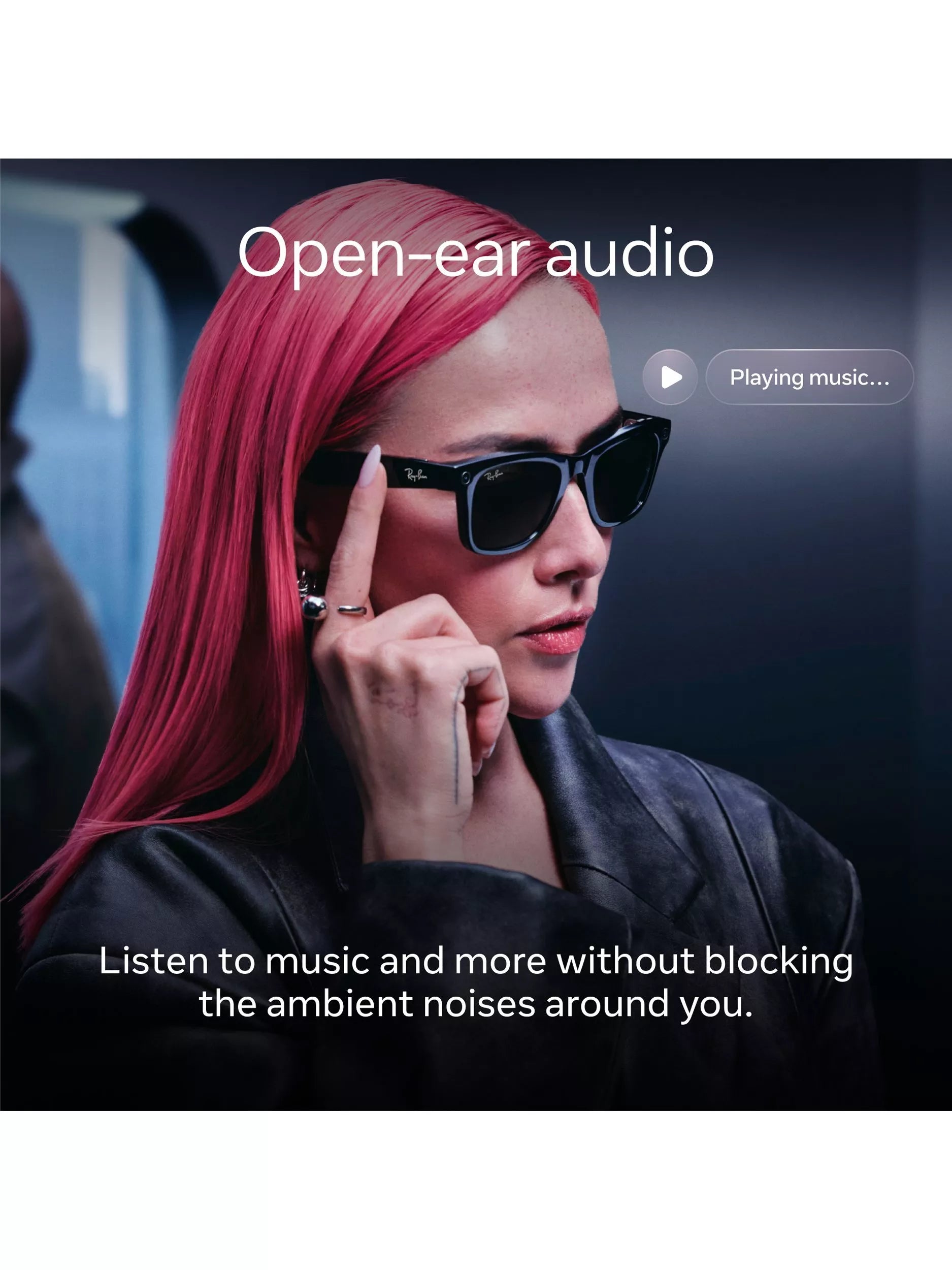 Meta smart glasses shiny aubergine clear to ruby transitions (British brand)