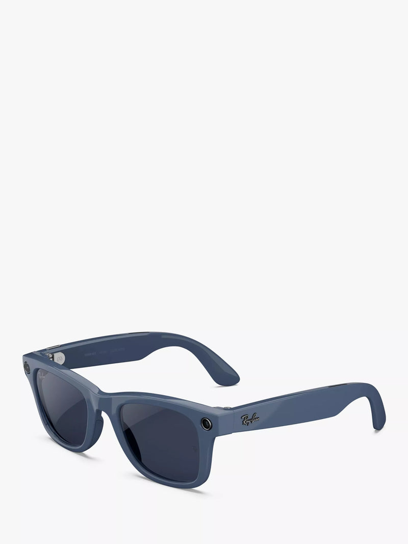 Ray-Ban Meta Wayfarer smart glasses shiny Stella Blue imported from the UK