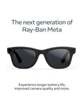 Meta Ray-Ban Wayfarer smart glasses matte black transitions lens large, imported from the UK