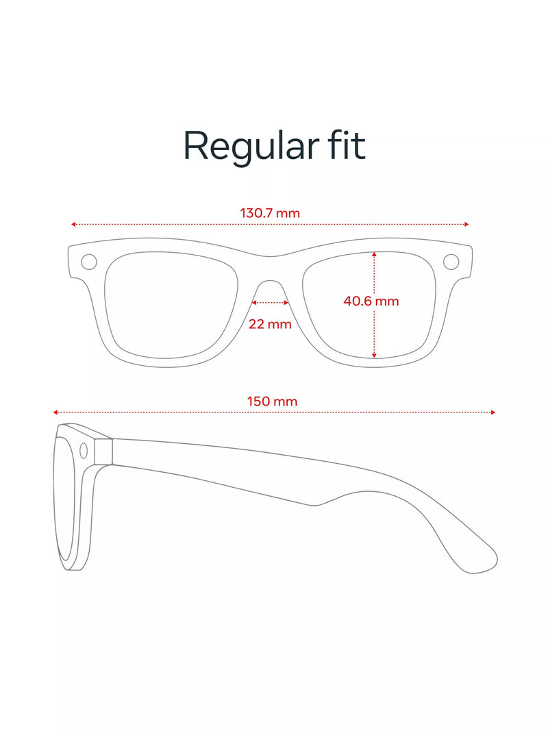 Meta Ray-Ban Wayfarer AI glasses matte black - British product