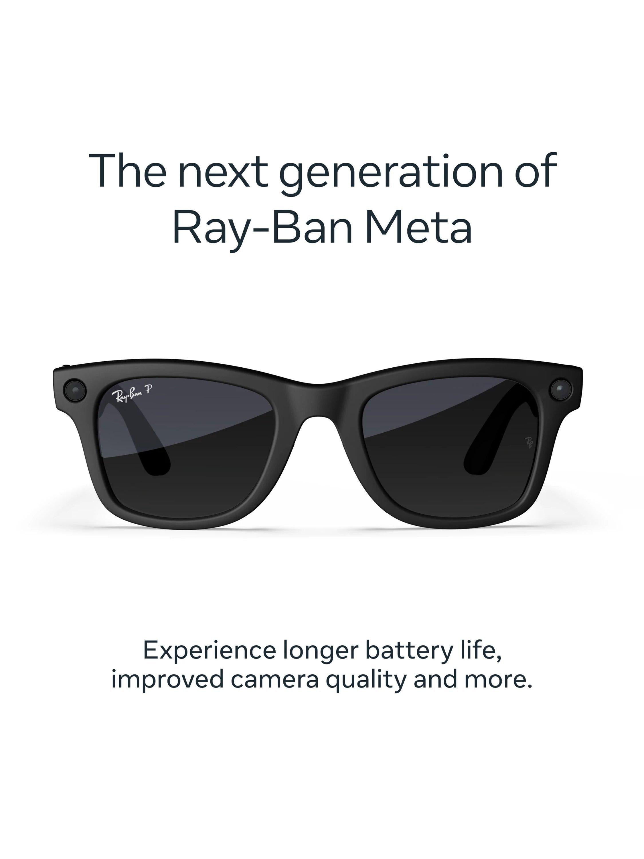 Meta Ray-Ban Wayfarer smart glasses matte black large (British brand)
