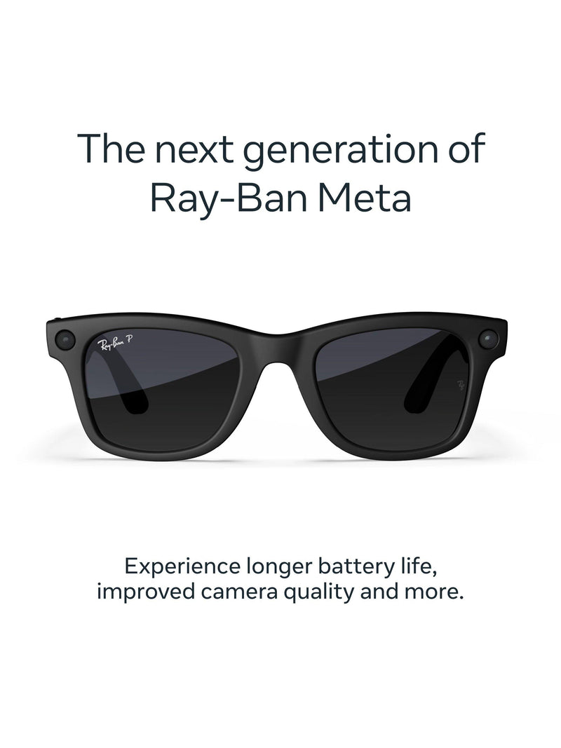 Meta Ray-Ban Wayfarer smart glasses matte black large (British brand)
