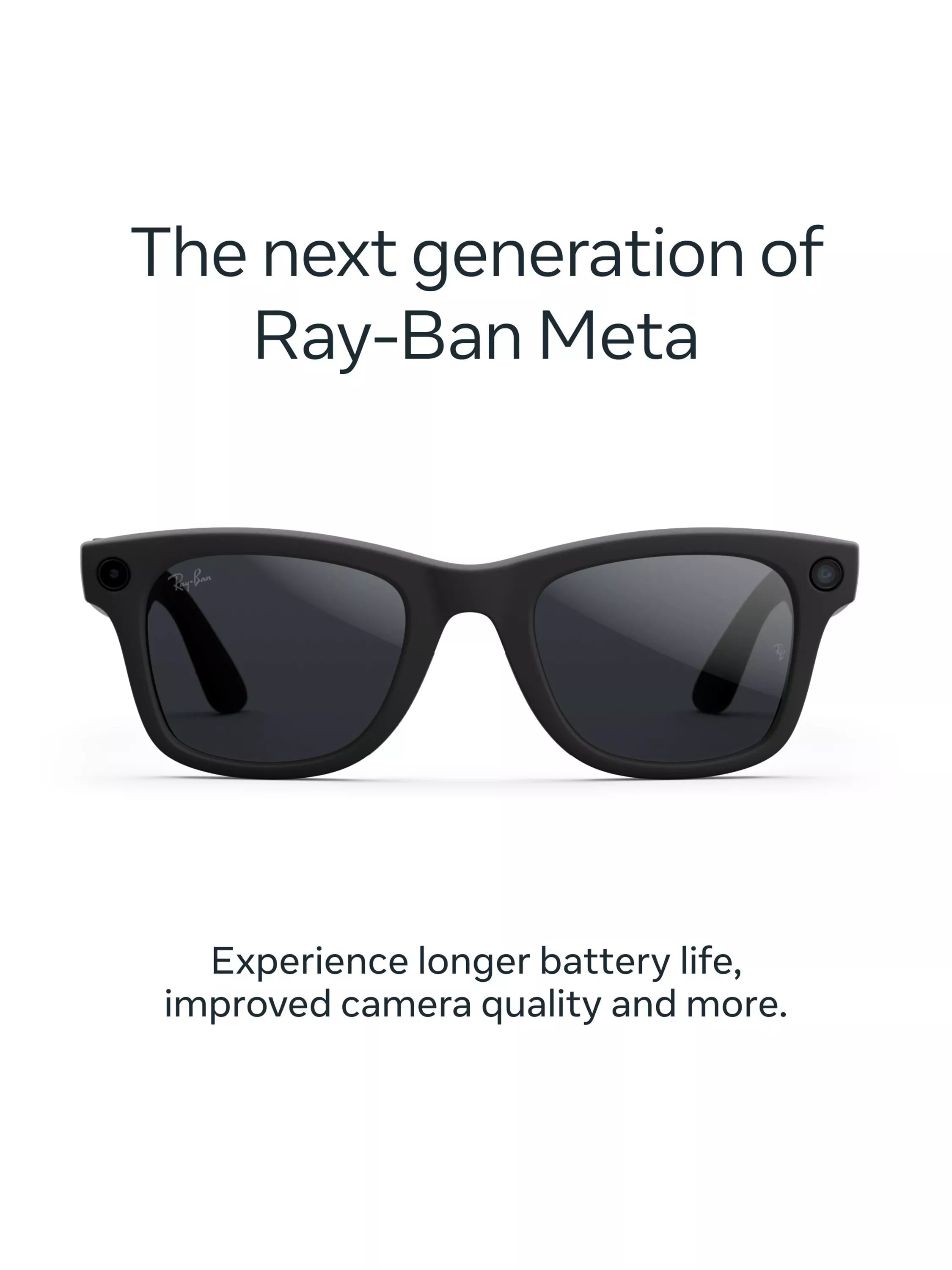 Meta smart glasses Matte Black Clear to Grey Transitions (British brand)