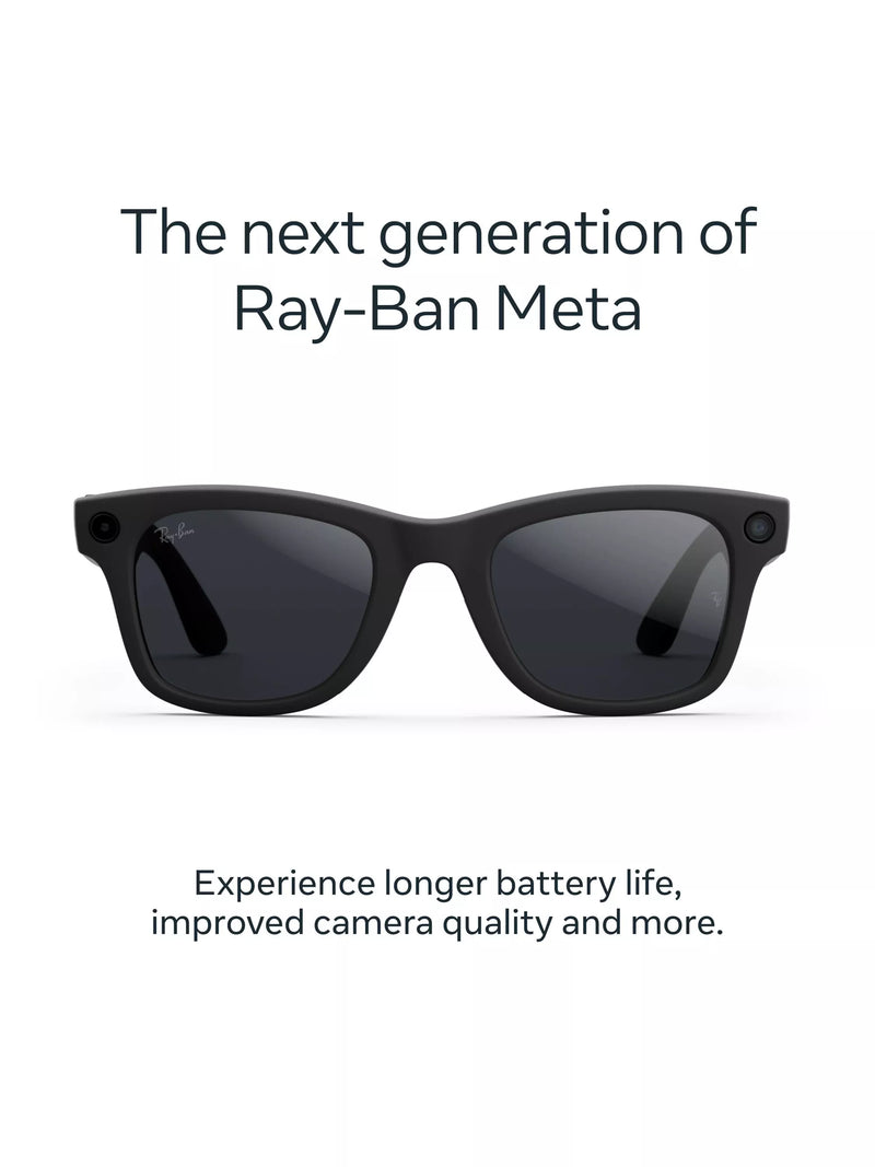 Meta smart glasses Matte Black Clear to Grey Transitions (British brand)