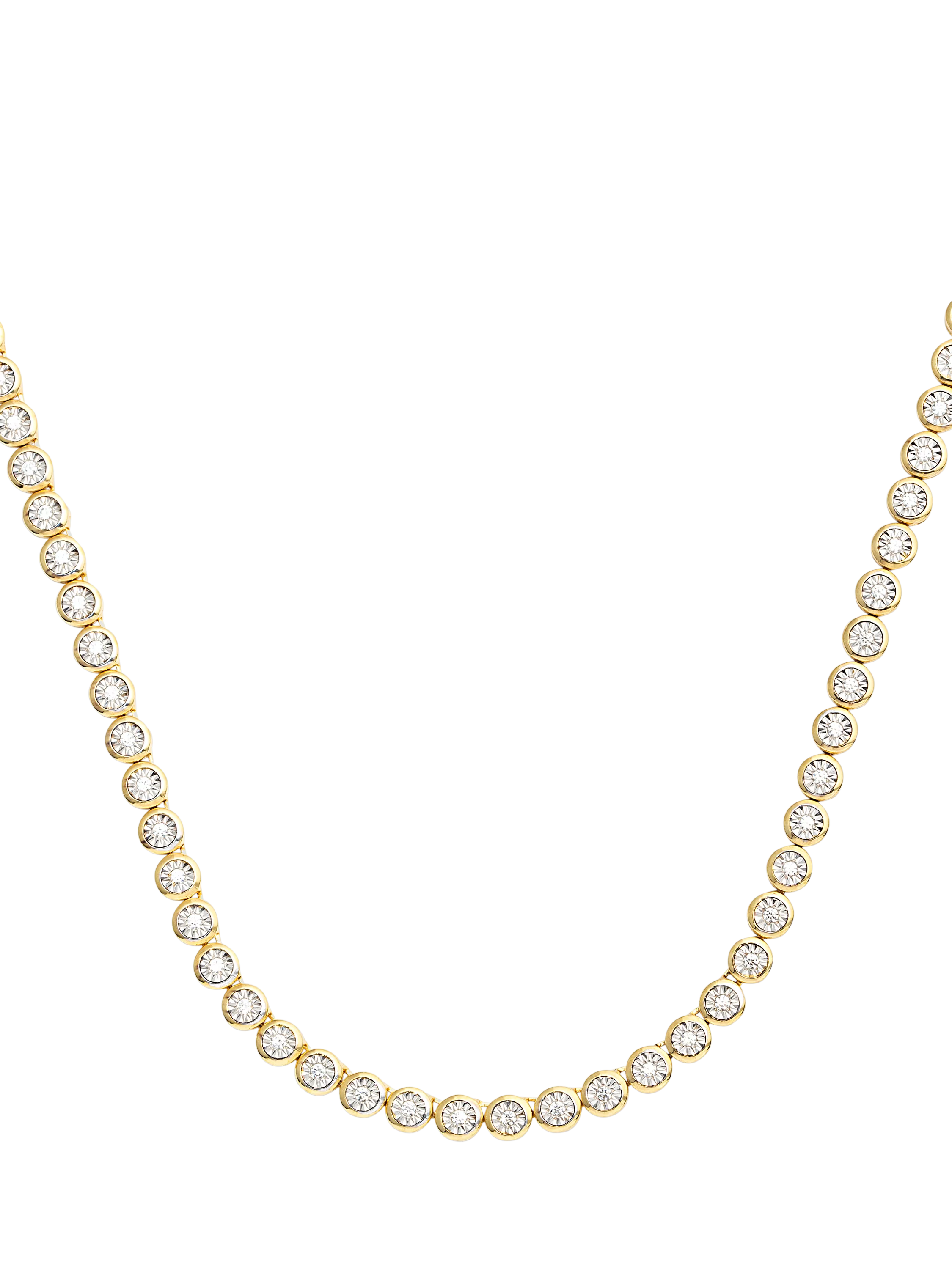 LARNAUTI lab-grown diamond tennis necklace 1ct illusion set, UK version