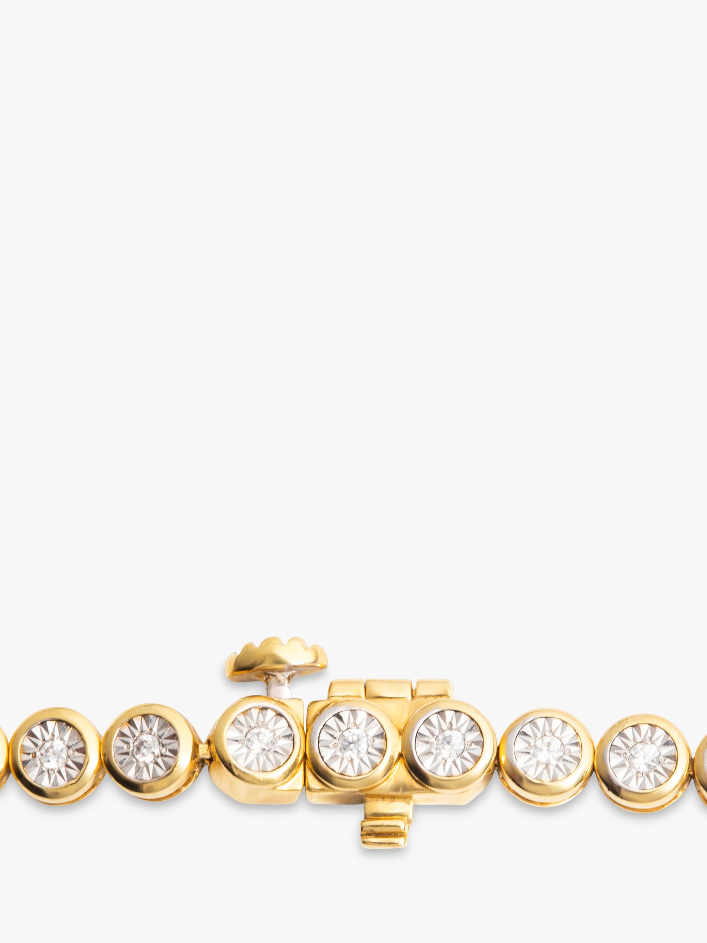 LARNAUTI lab-grown diamond tennis necklace 1ct illusion set, UK version