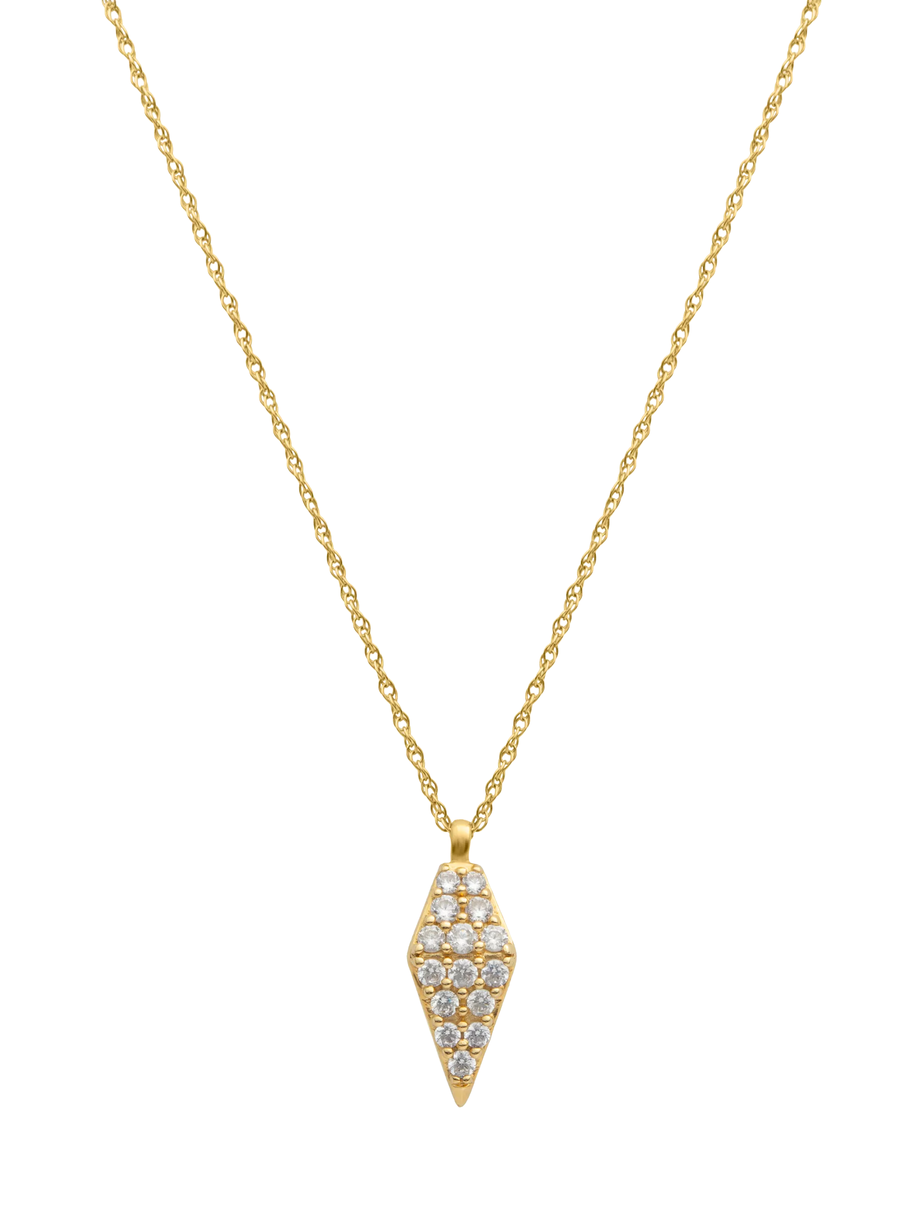 LARNAUTI pyramid pendant necklace 0.25ct diamond, imported from the UK