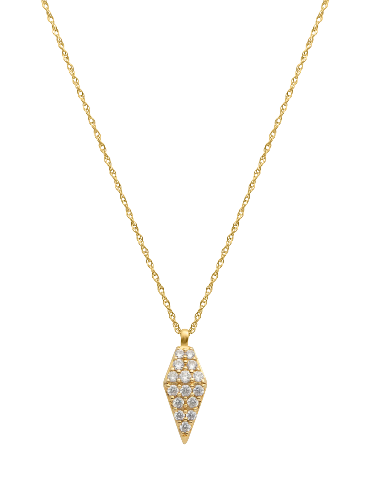LARNAUTI pyramid pendant necklace 0.25ct diamond, imported from the UK