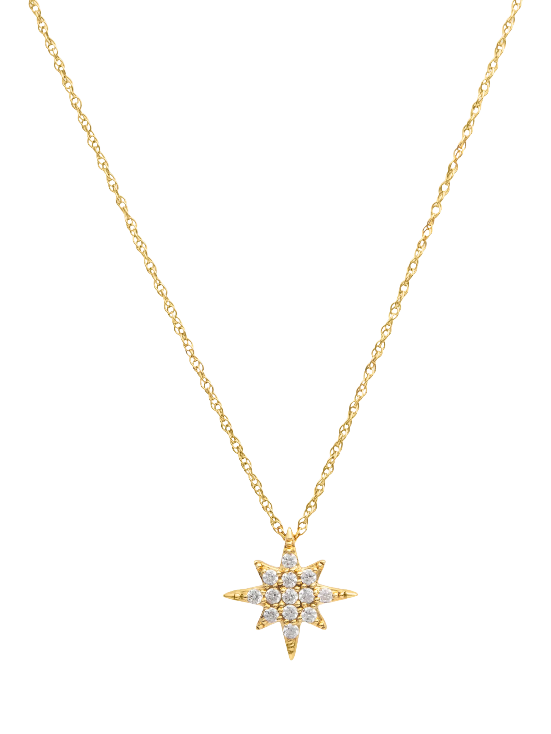 LARNAUTI star pendant necklace pave-set 0.10ct lab-grown diamonds, UK version