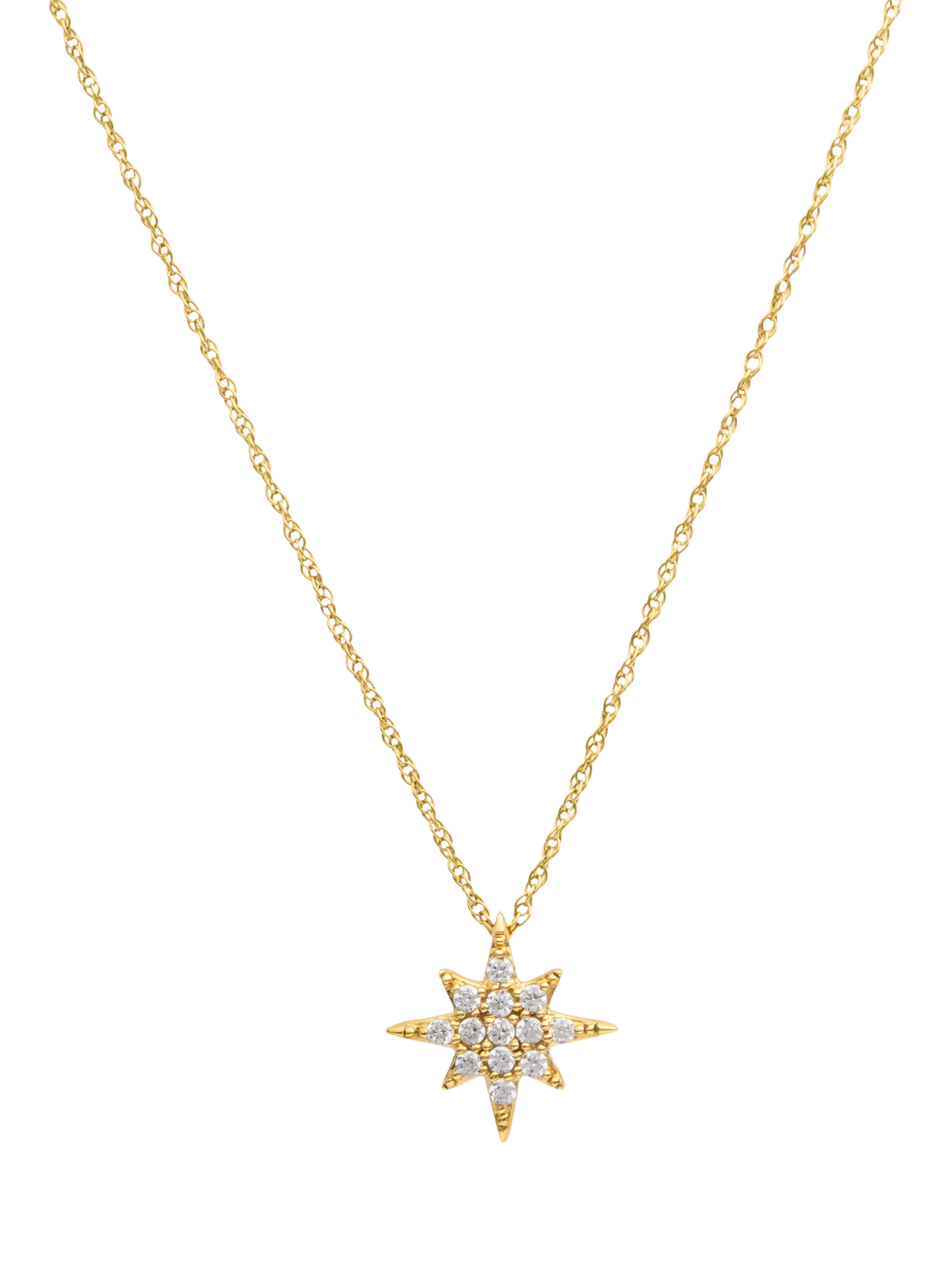 LARNAUTI star pendant necklace pave-set 0.10ct lab-grown diamonds, UK version