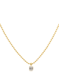 LARNAUTI diamond pendant emerald cut solitaire 0.30ct (British brand)