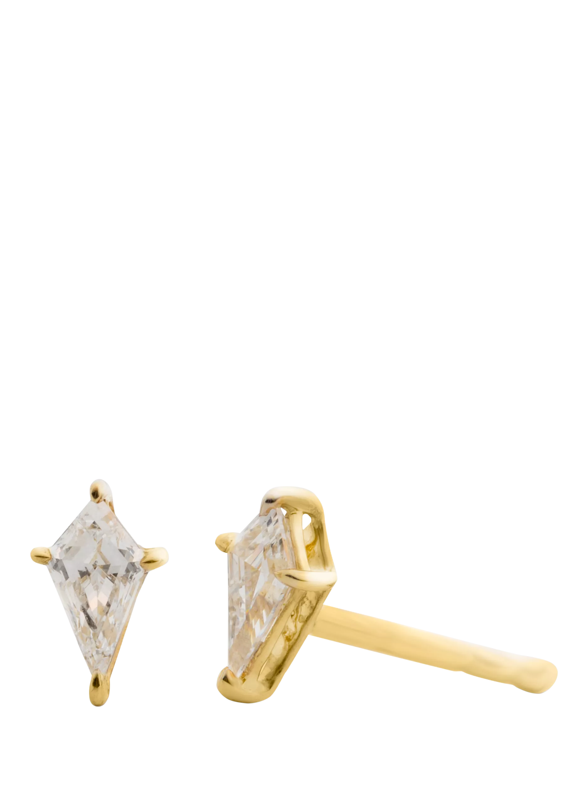 LARNAUTI solitaire diamond stud earrings 0.40ct, imported from the UK