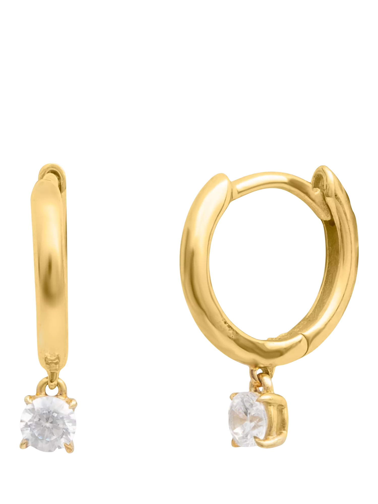 LARNAUTI lab-grown diamond vermeil hoops 0.20ct - British product