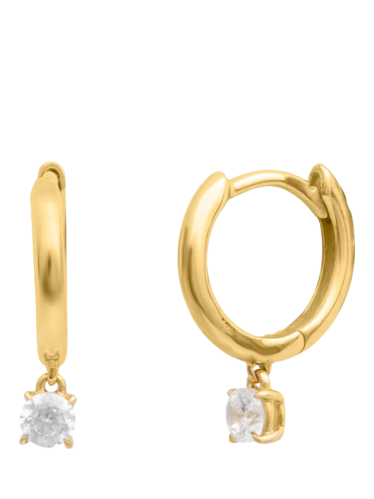 LARNAUTI lab-grown diamond vermeil hoops 0.20ct - British product