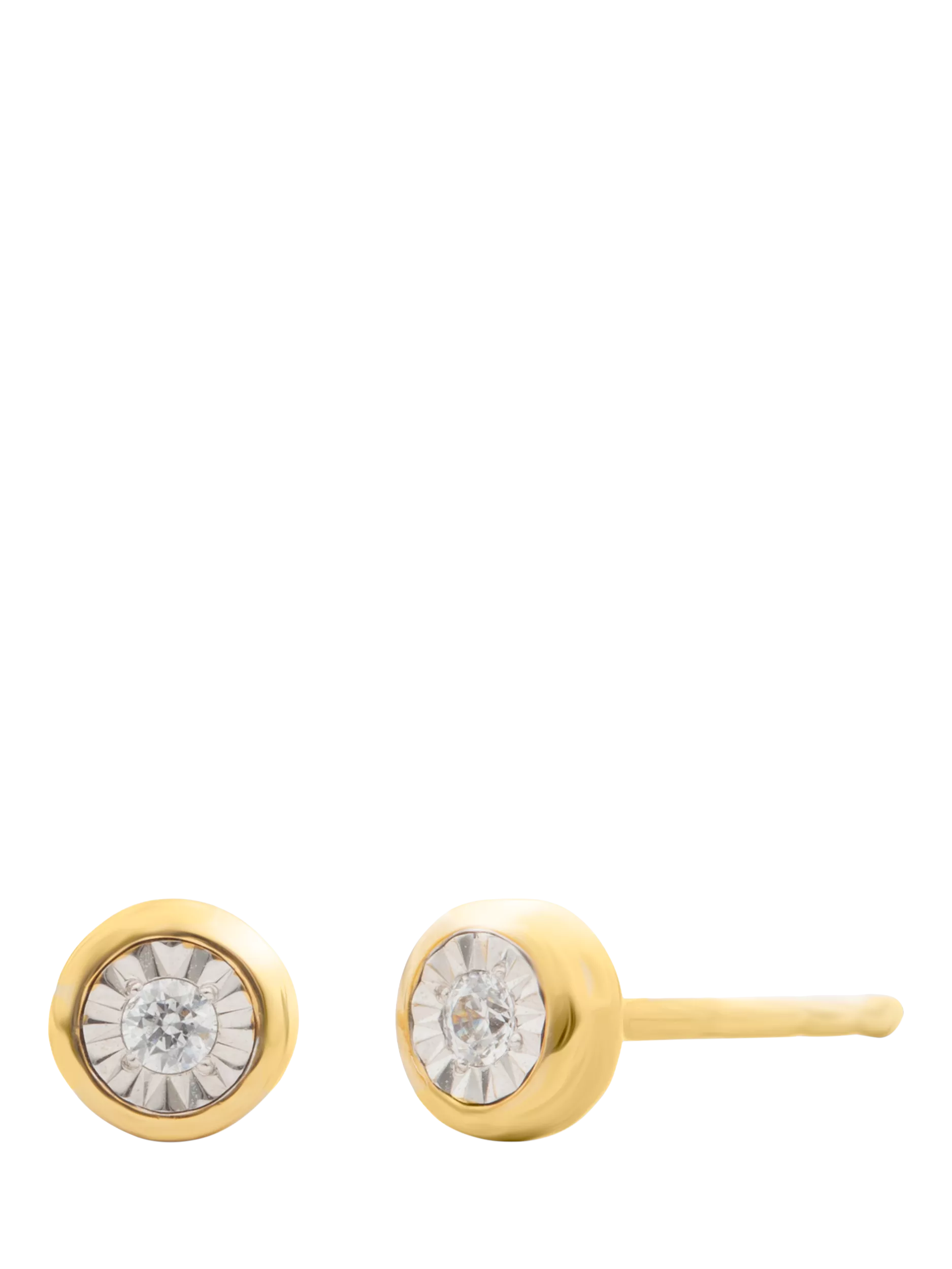 LARNAUTI lab grown diamond illusion stud earrings 4.75mm - British product