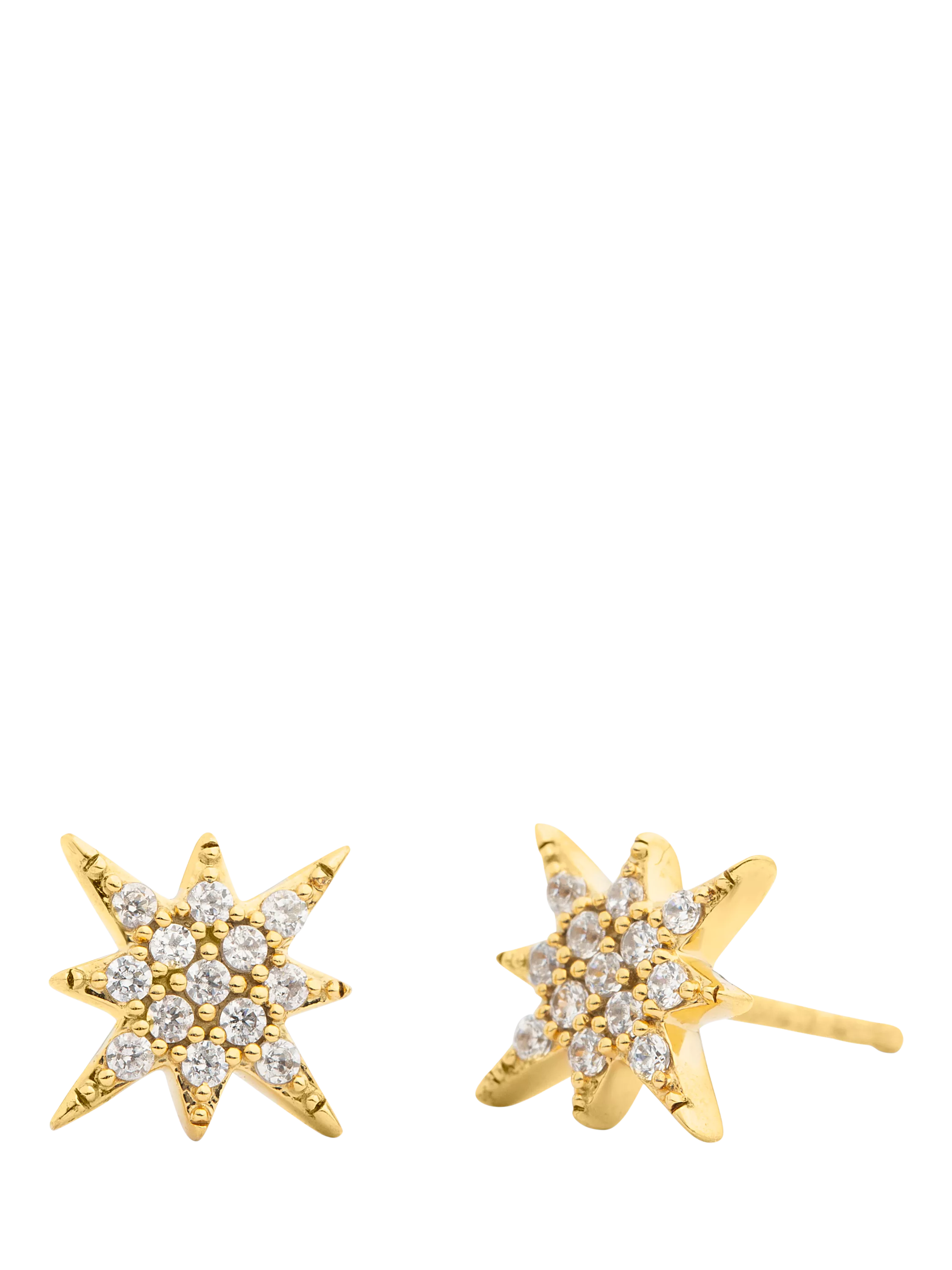 Larnauti lab grown diamond star stud earrings 18ct vermeil - British product