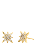 Larnauti lab grown diamond star stud earrings 18ct vermeil - British product