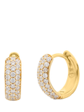 LARNAUTI lab grown diamond pave hoop earrings 0.50ct 18ct vermeil, imported from the UK