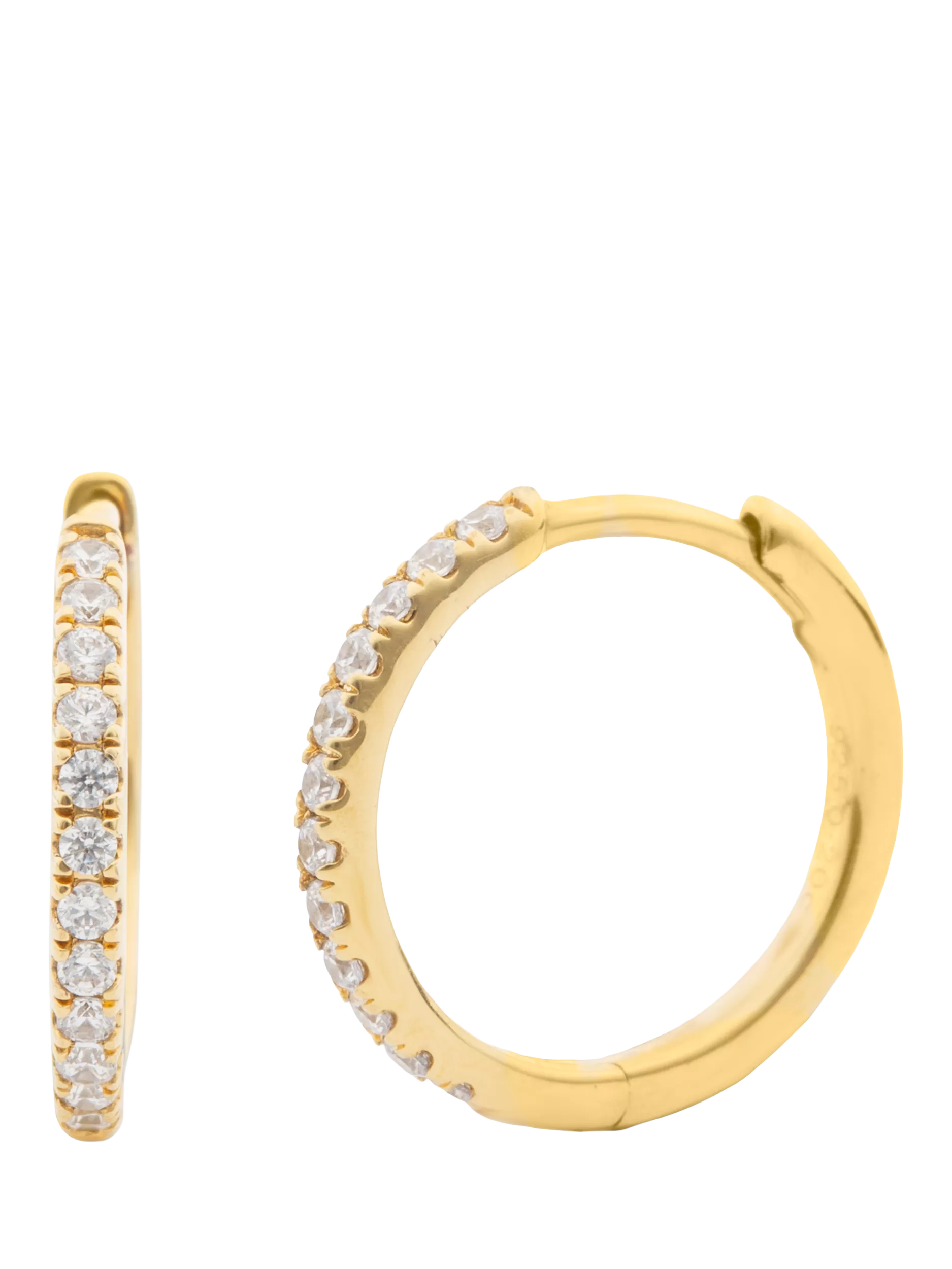 LARNAUTI pave diamond hoop earrings 0.20ct - British product