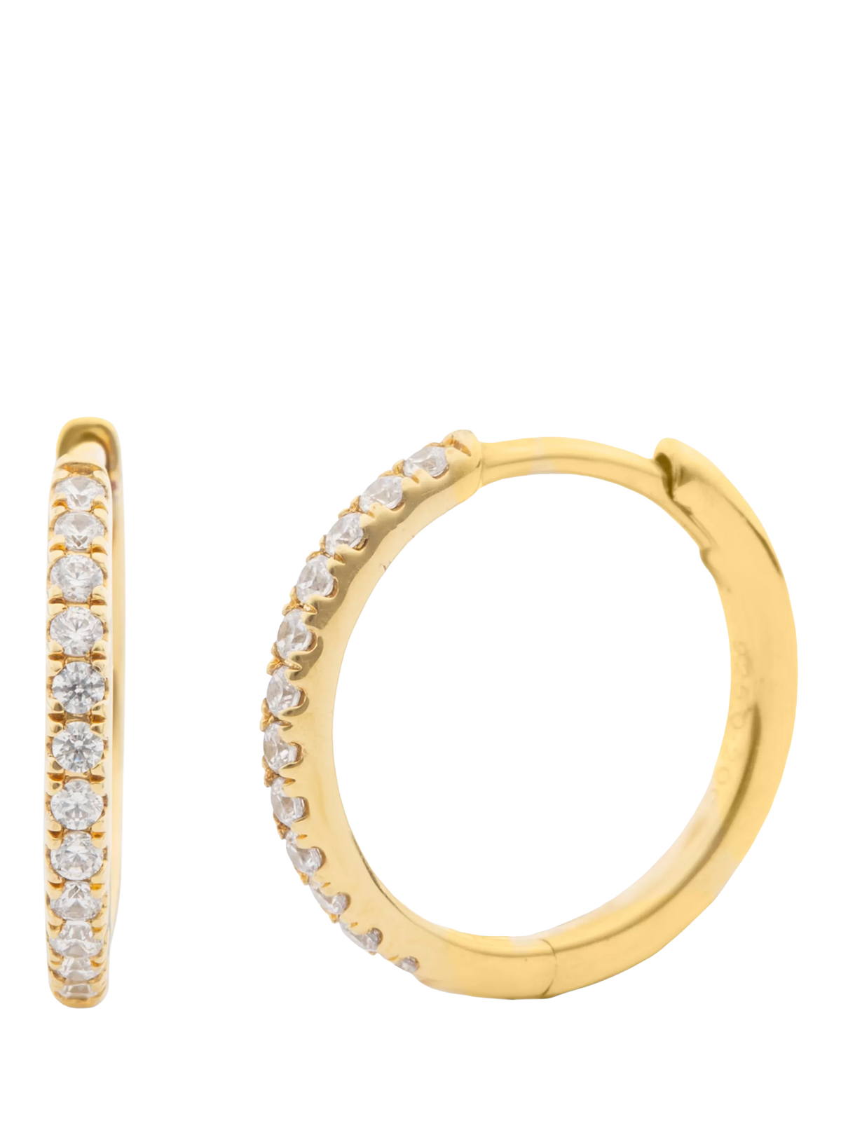 LARNAUTI pave diamond hoop earrings 0.20ct - British product