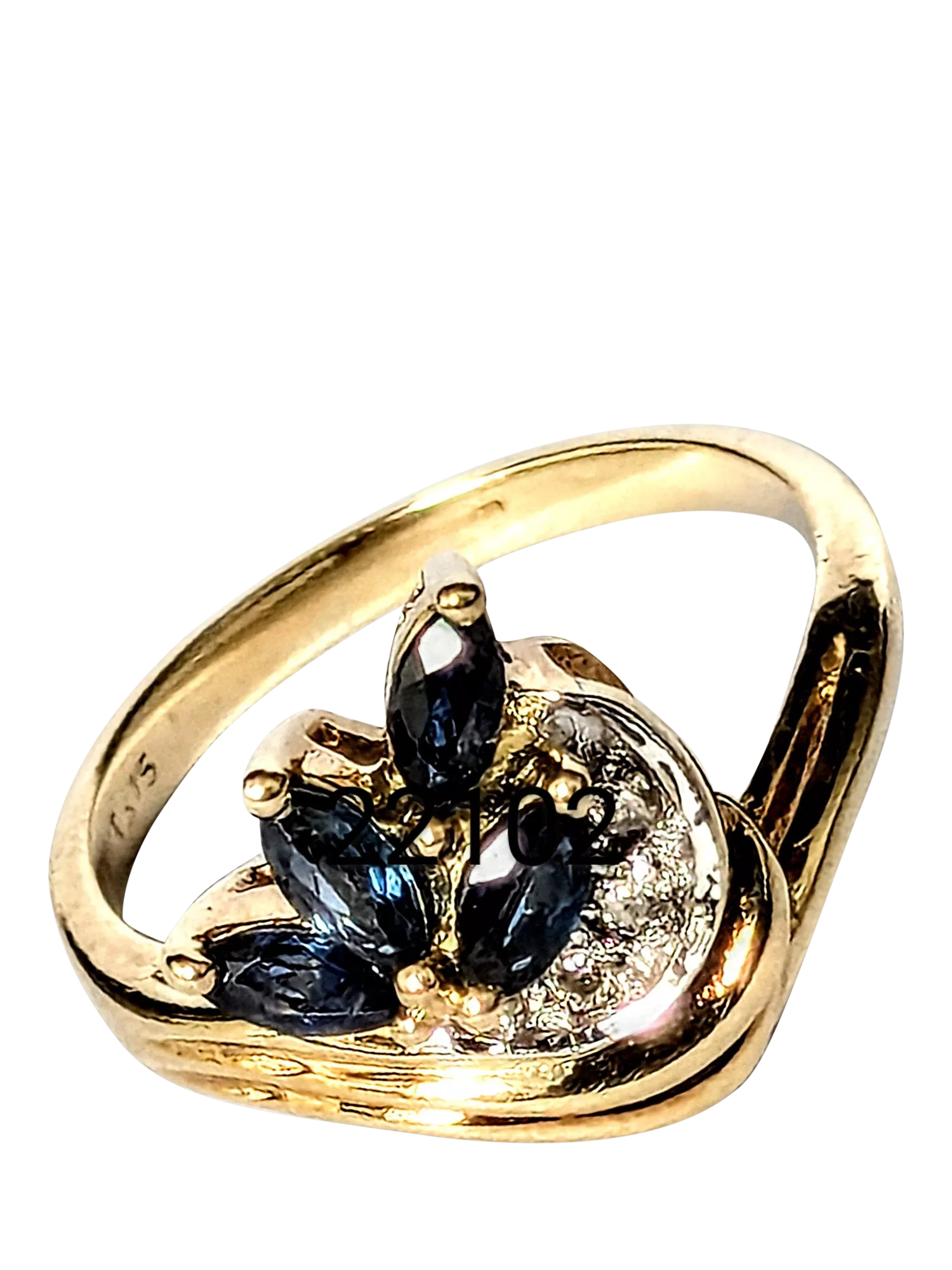 L & T Heirlooms tourmaline diamond ring UK size H - British product