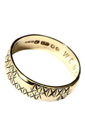 L & T Heirlooms 9ct yellow gold band ring K, imported from the UK
