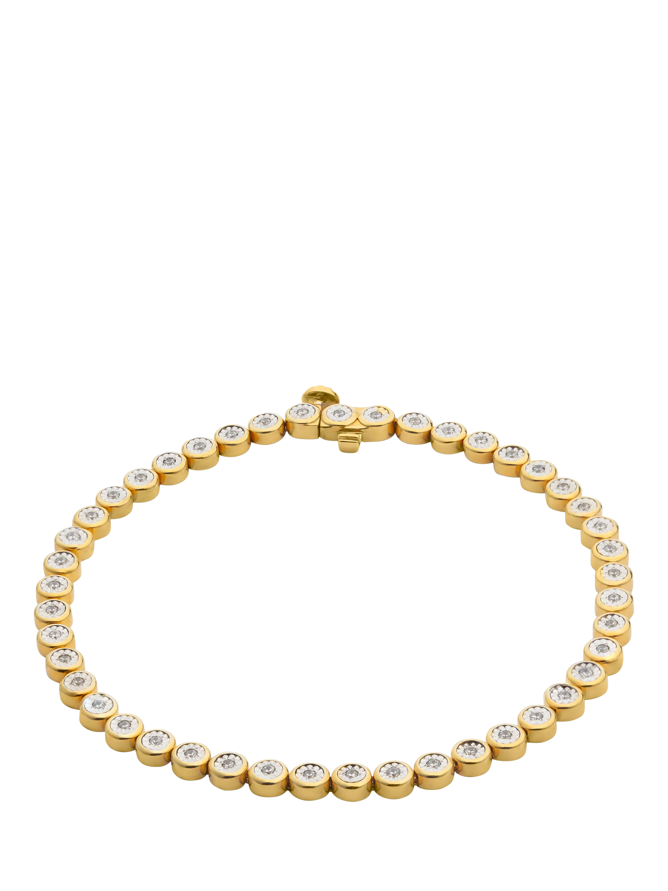 LARNAUTI lab-grown diamond tennis bracelet 18ct vermeil (British brand)