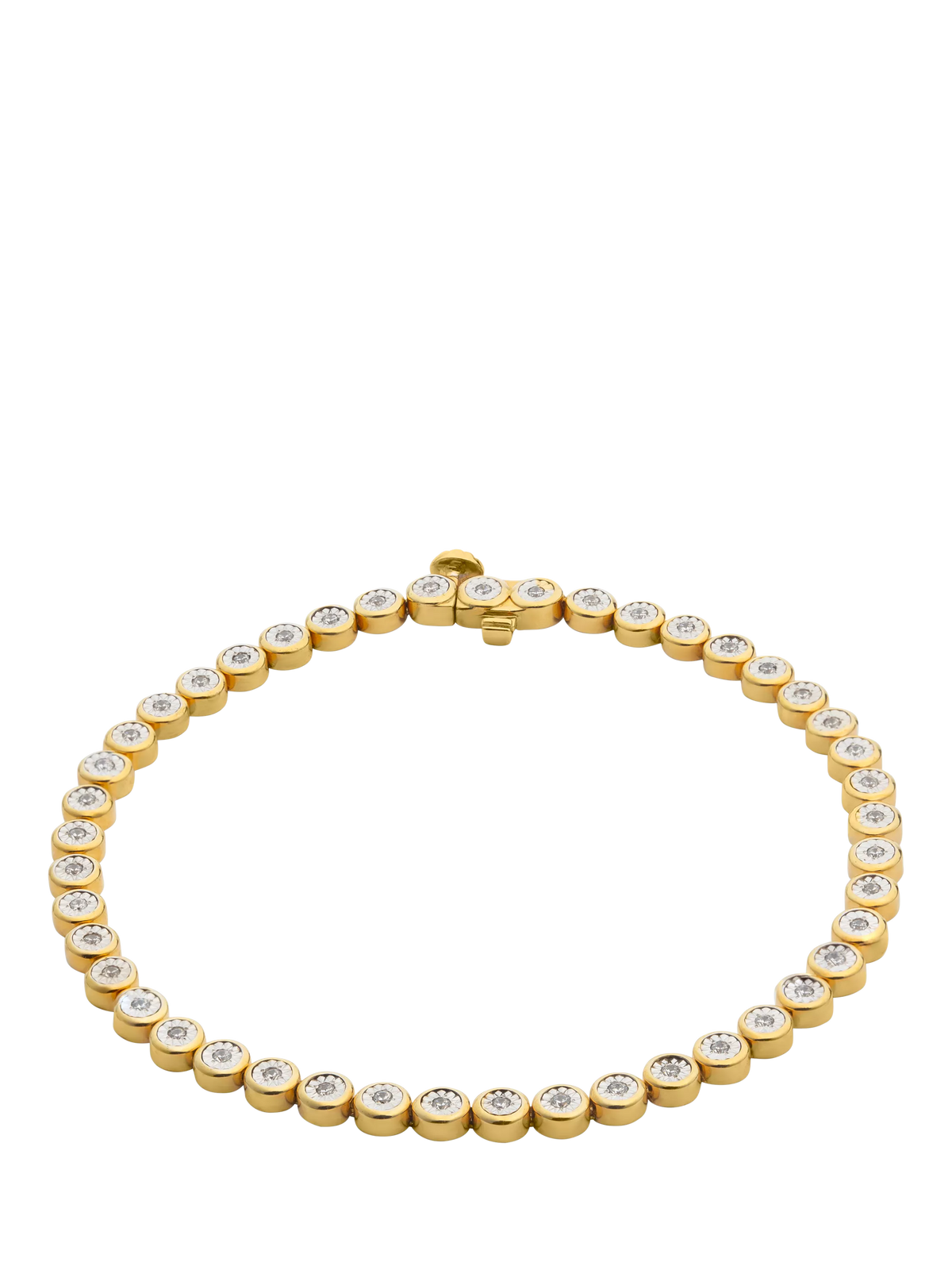 LARNAUTI lab-grown diamond tennis bracelet 18ct vermeil (British brand)