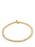 LARNAUTI lab-grown diamond tennis bracelet 18ct vermeil (British brand)