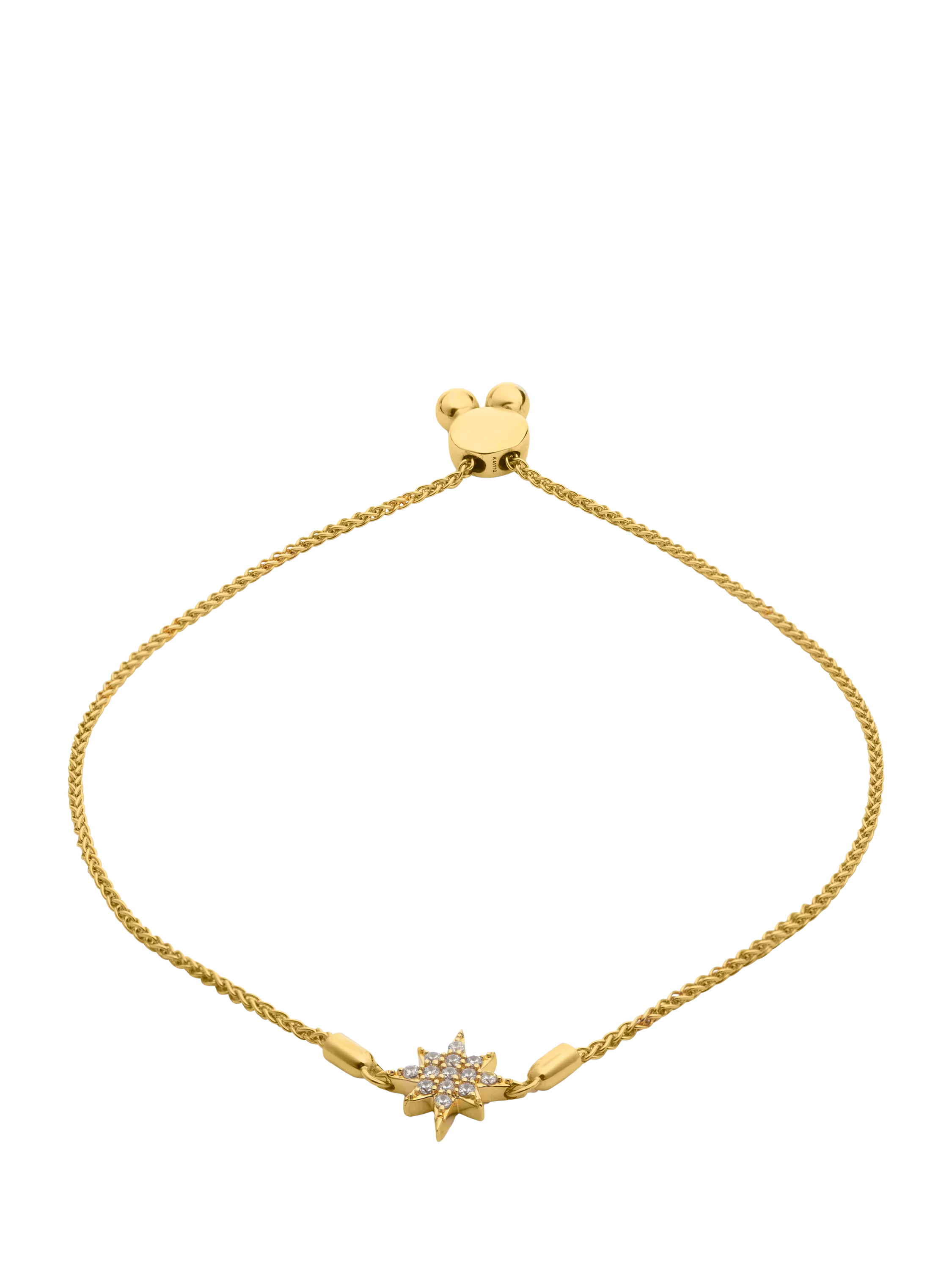 LARNAUTI lab grown diamond pave star slider bracelet, imported from the UK