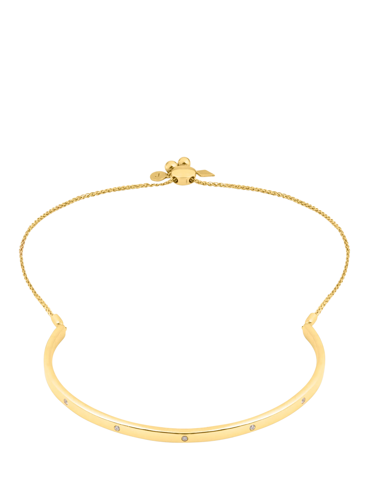 Larnauti lab grown diamond bangle 0.12ct 18ct gold vermeil (British brand)