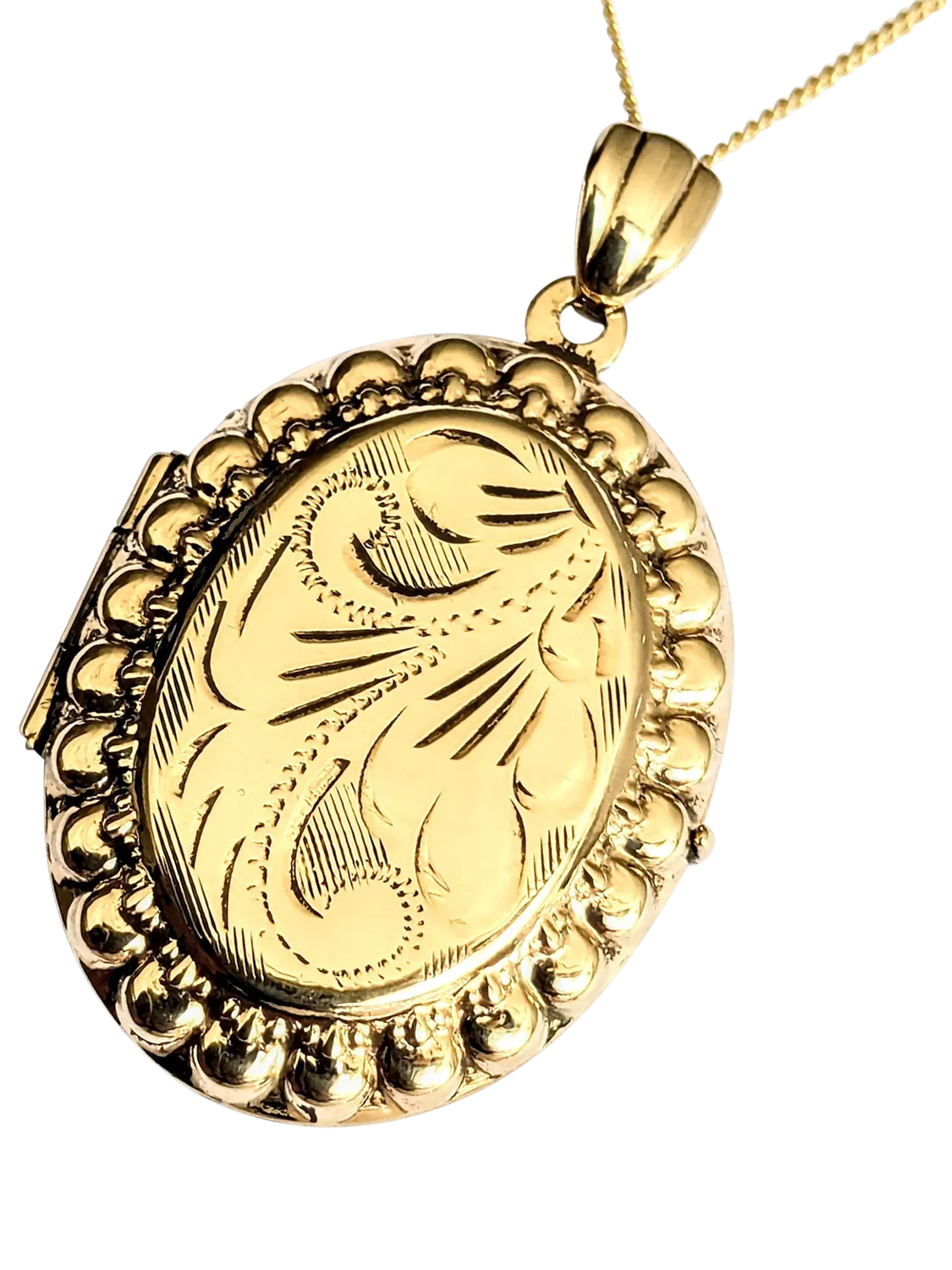 L & T Heirlooms 9ct yellow gold reversible locket, imported from the UK