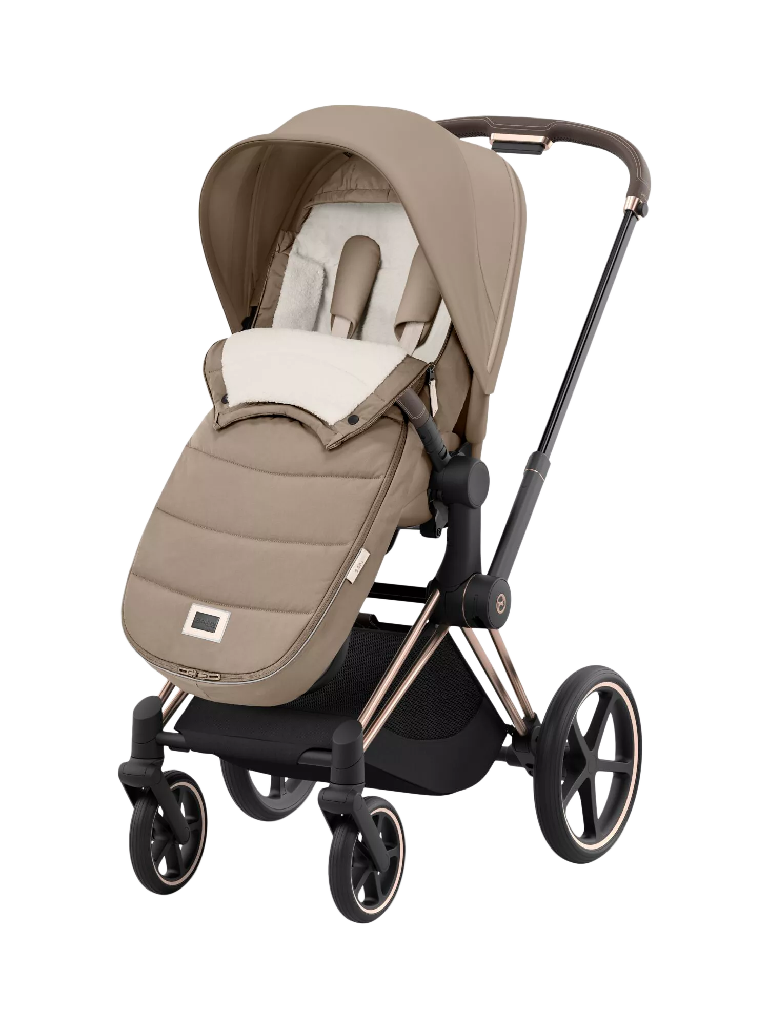 Cybex Platinum pushchair footmuff Cozy Beige (British brand)