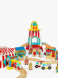 Bigjigs Toys wooden fun fair train set (British brand)
